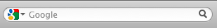 Browser search box pointing to Google