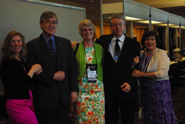 At the pre-Banquet reception